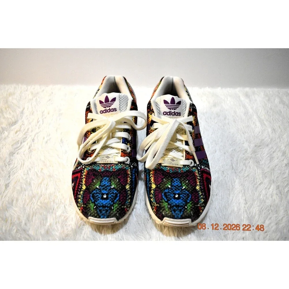 Adidas ZX Flux Torsion Multicolor Grape Sneaker Running - Women's Size 7.5